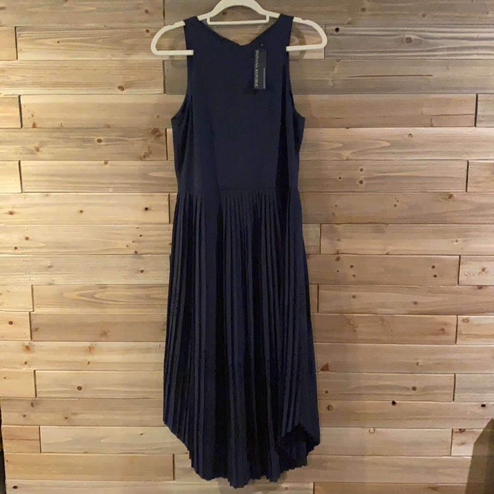 Banana Republic navy mid length dress